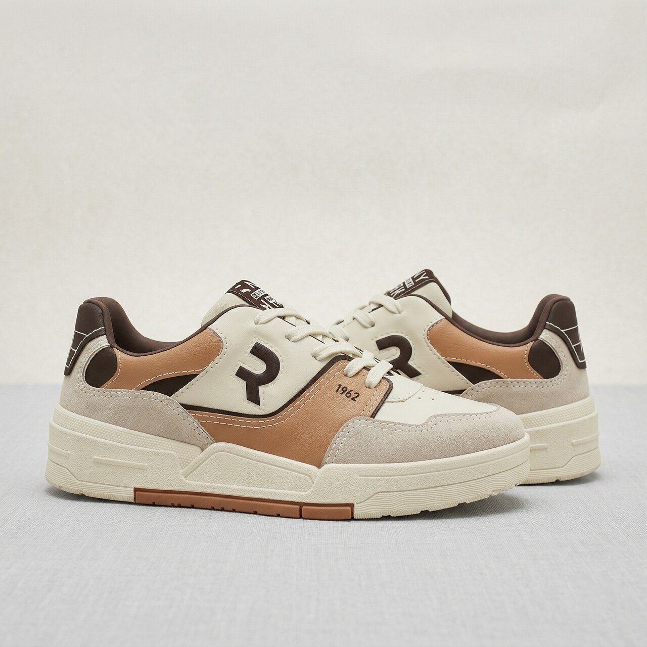 Tênis Ramarim Casual Feminino Bege com Marrom Bege 3