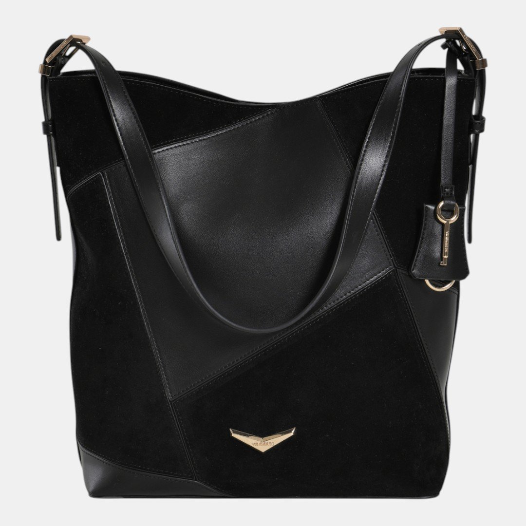 Bolsa Shoulder Via Marte Grande Preta