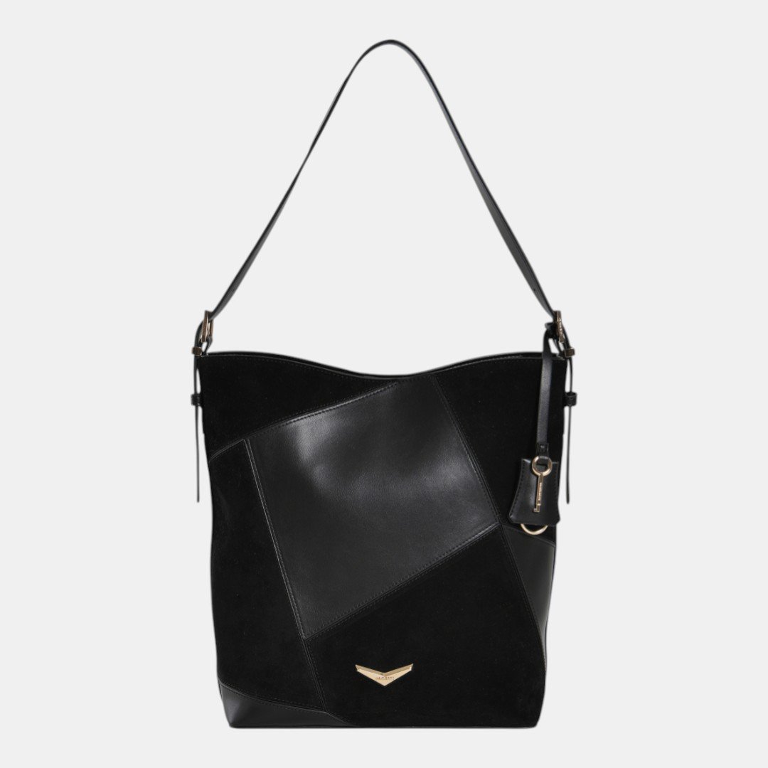 Bolsa Shoulder Via Marte Grande Preta Preto 4