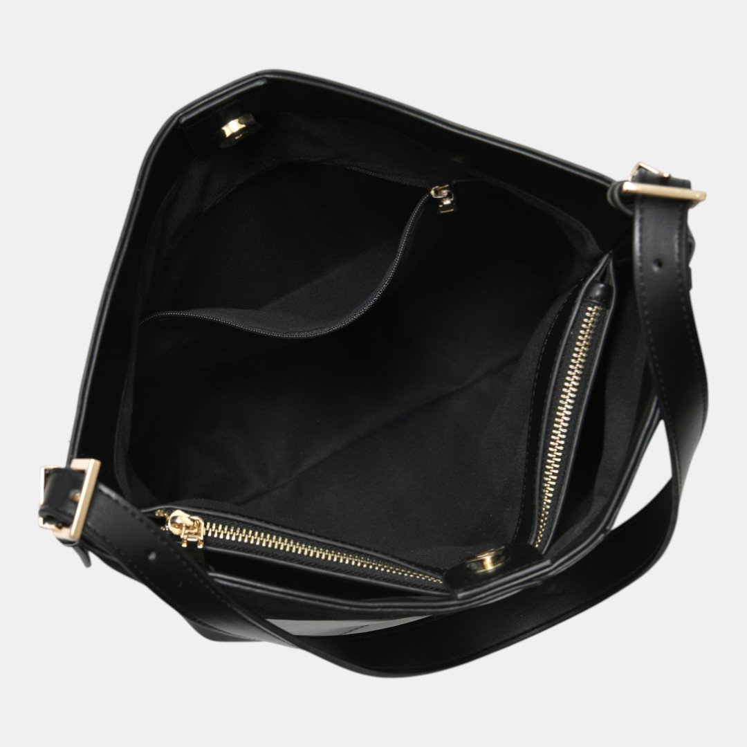 Bolsa Shoulder Via Marte Grande Preta Preto 5