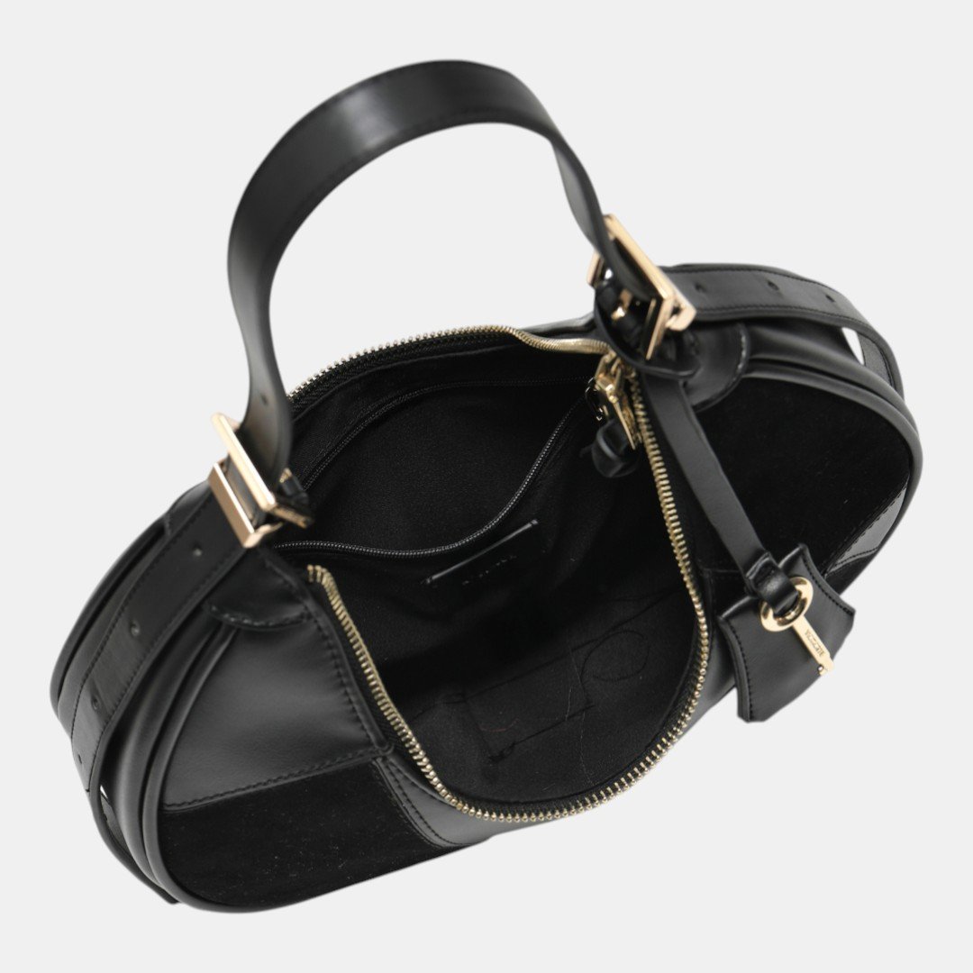 Bolsa Shoulder Via Marte Média Preta Preto 4