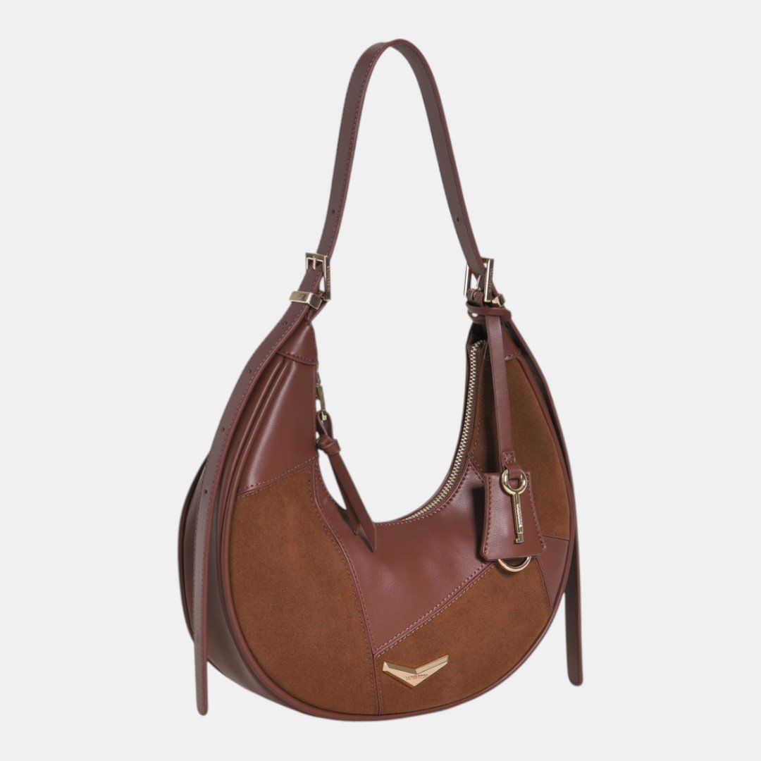 Bolsa Shoulder Via Marte Média Marrom Marrom 2