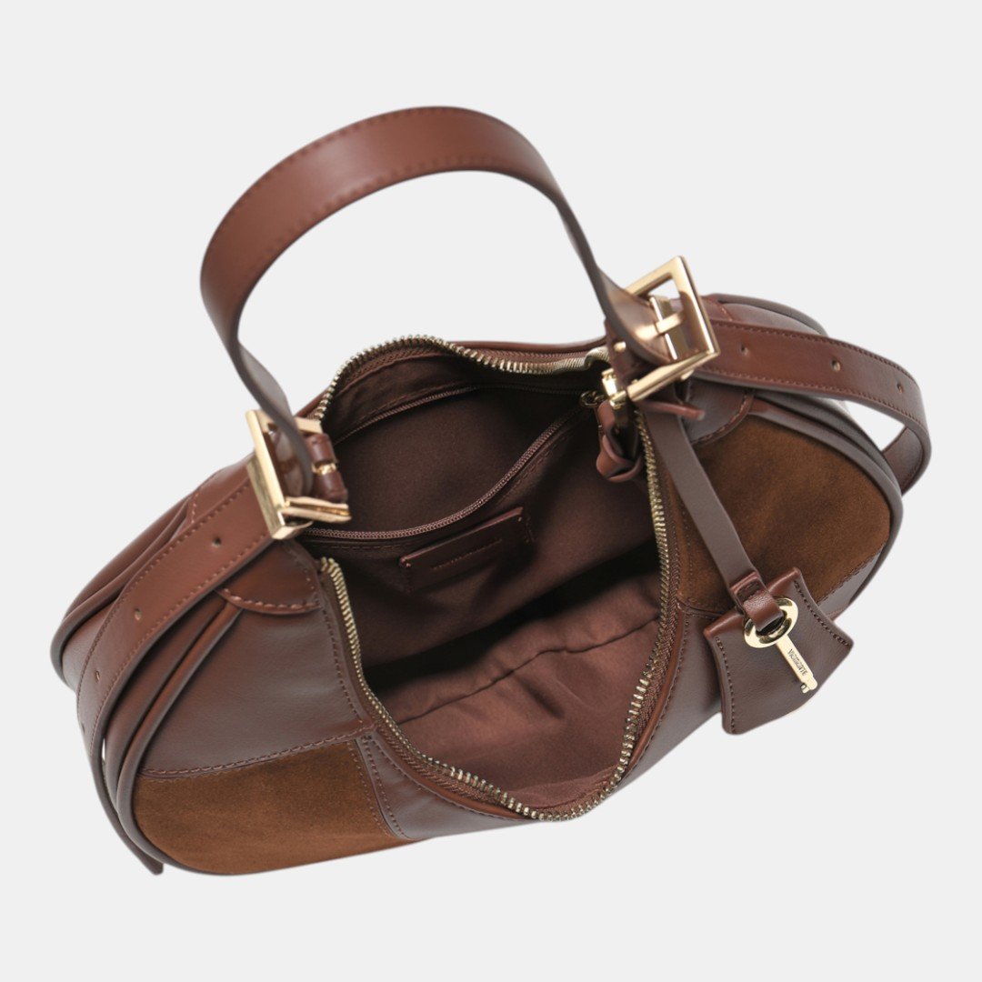 Bolsa Shoulder Via Marte Média Marrom Marrom 4