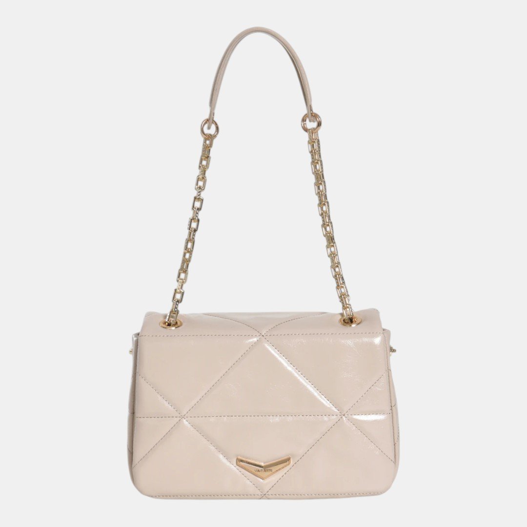 Bolsa Crossbody Via Marte Média Bege Branco 3
