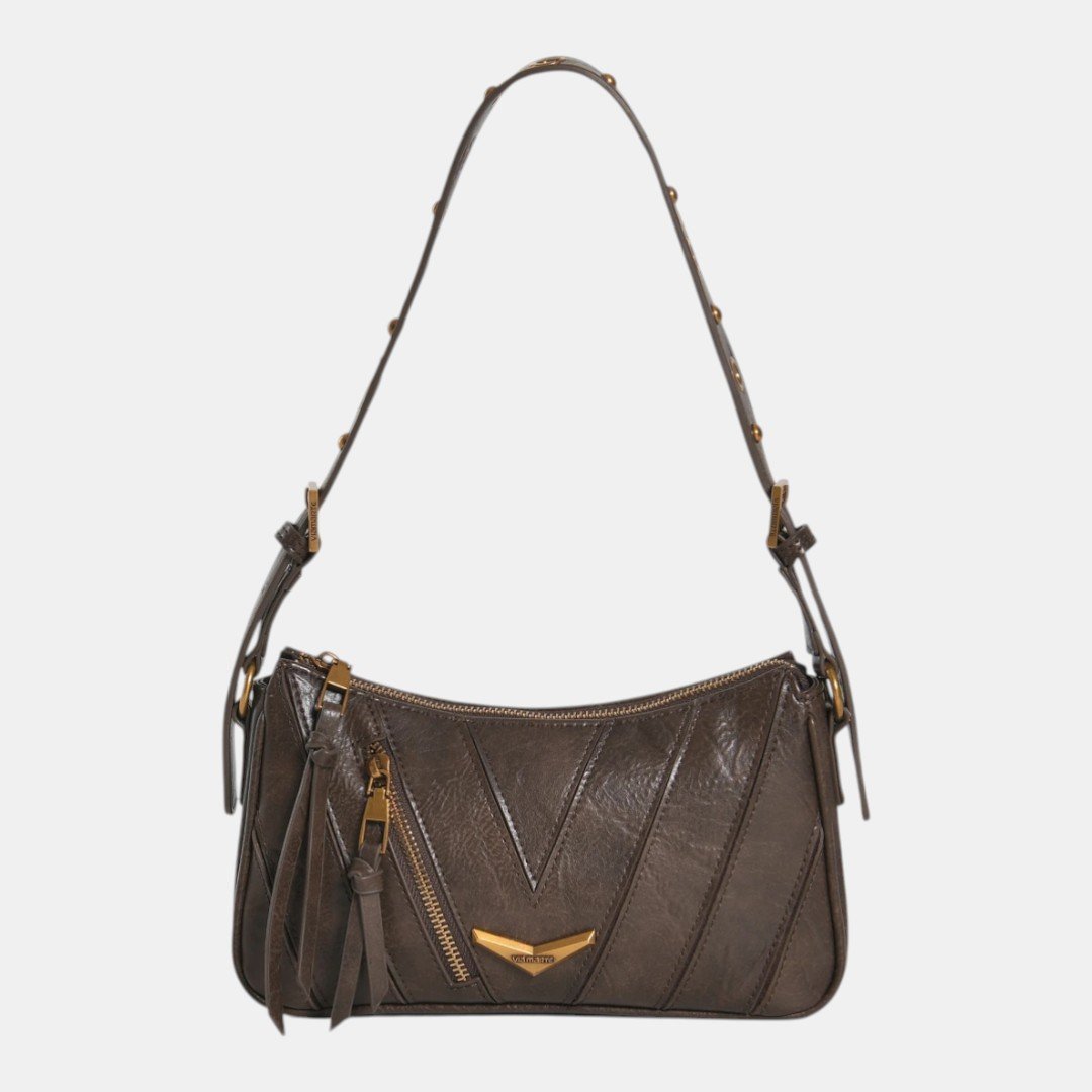 Bolsa Shoulder Via Marte Pequena Marrom Escuro