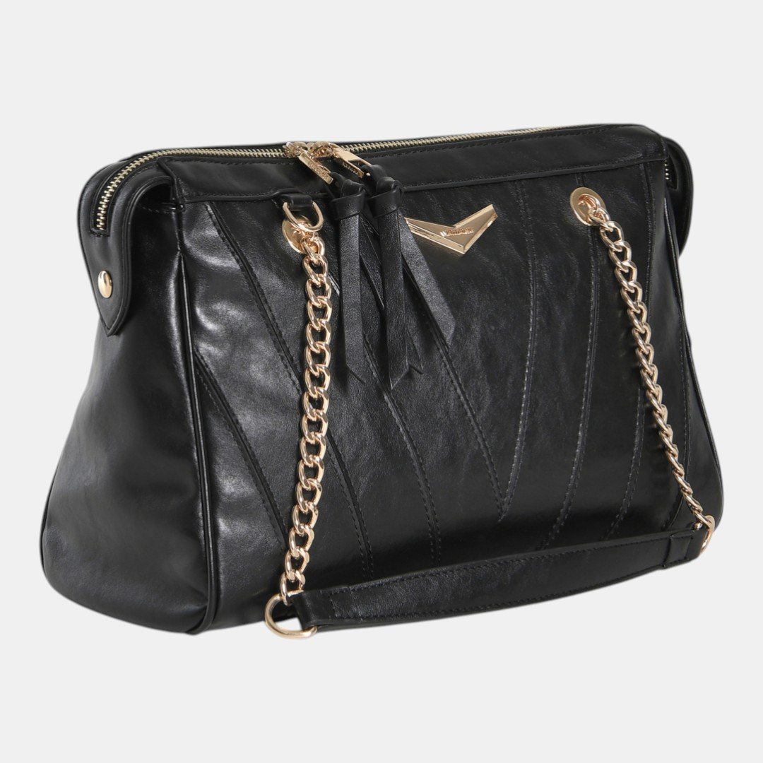 Bolsa Shoulder Via Marte Preta Preto 2