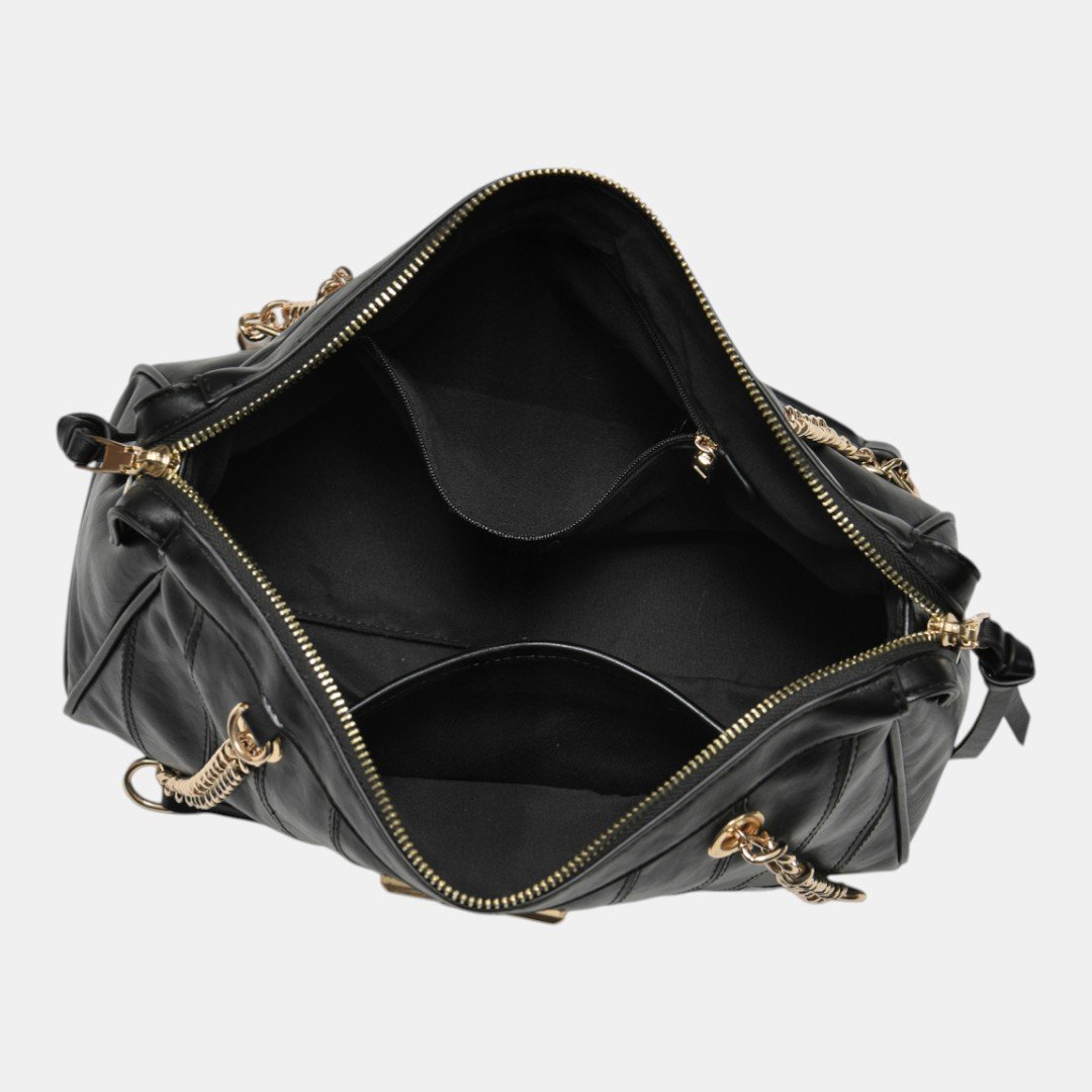 Bolsa Shoulder Via Marte Preta Preto 4