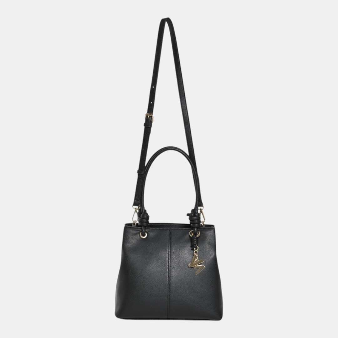 Bolsa Shoulder Via Marte Média Preta Preto 4