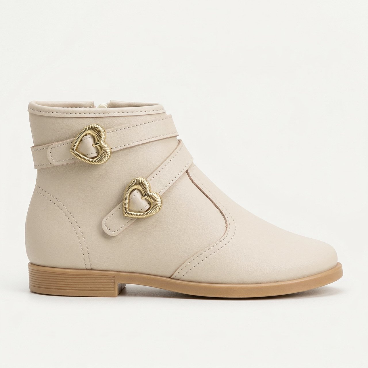 Bota Molekinha Feminina Infantil Off White