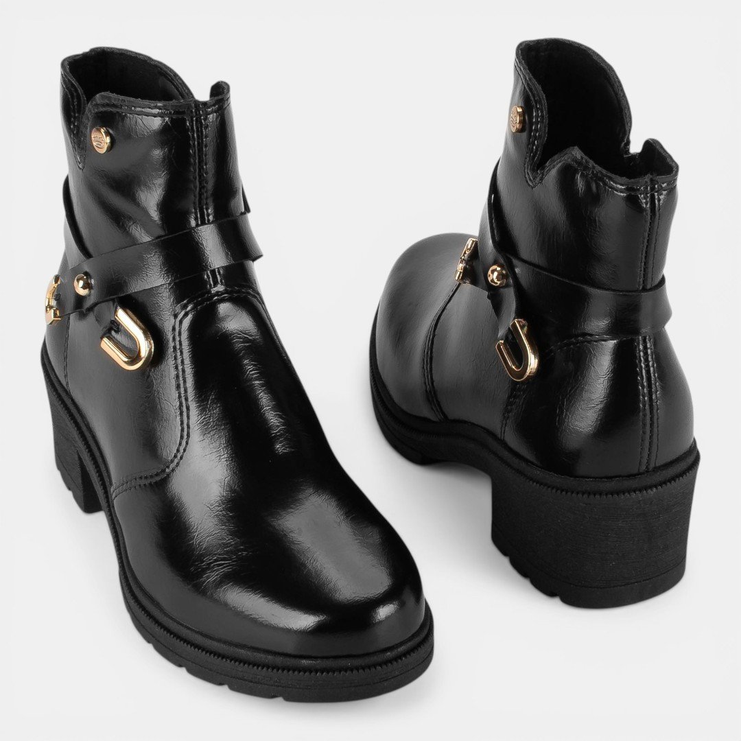 Bota Chelsea Pink Cats Infantil Preta Preto 6