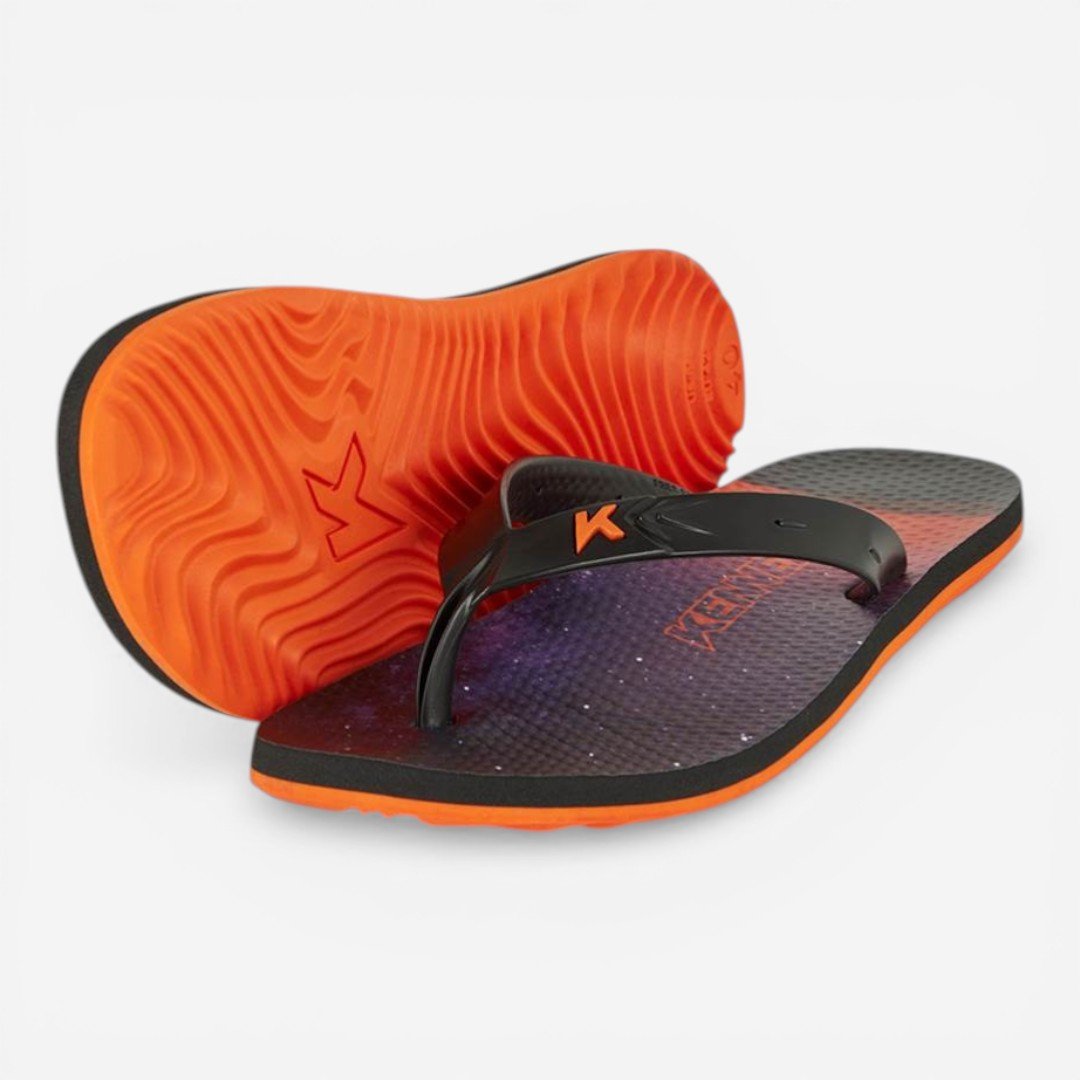 Chinelo Kenner Summer Galaxy Preto com Laranja Preto 3