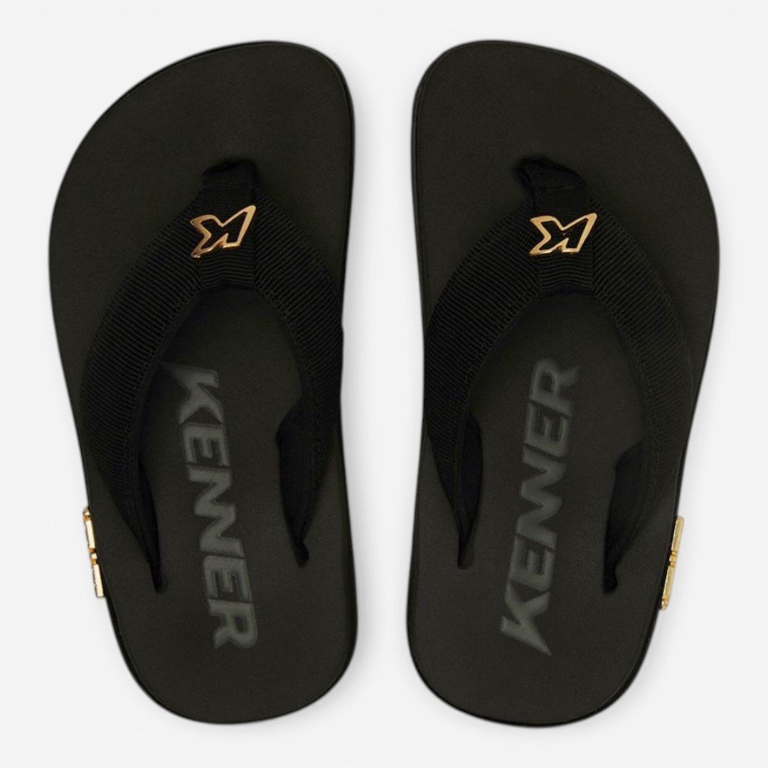 Chinelo Kenner Kivah Infantil Preto Preto 4