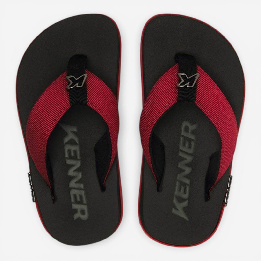 Chinelo Kenner Kivah Infantil Vermelho com Preto Vermelho/Preto 5