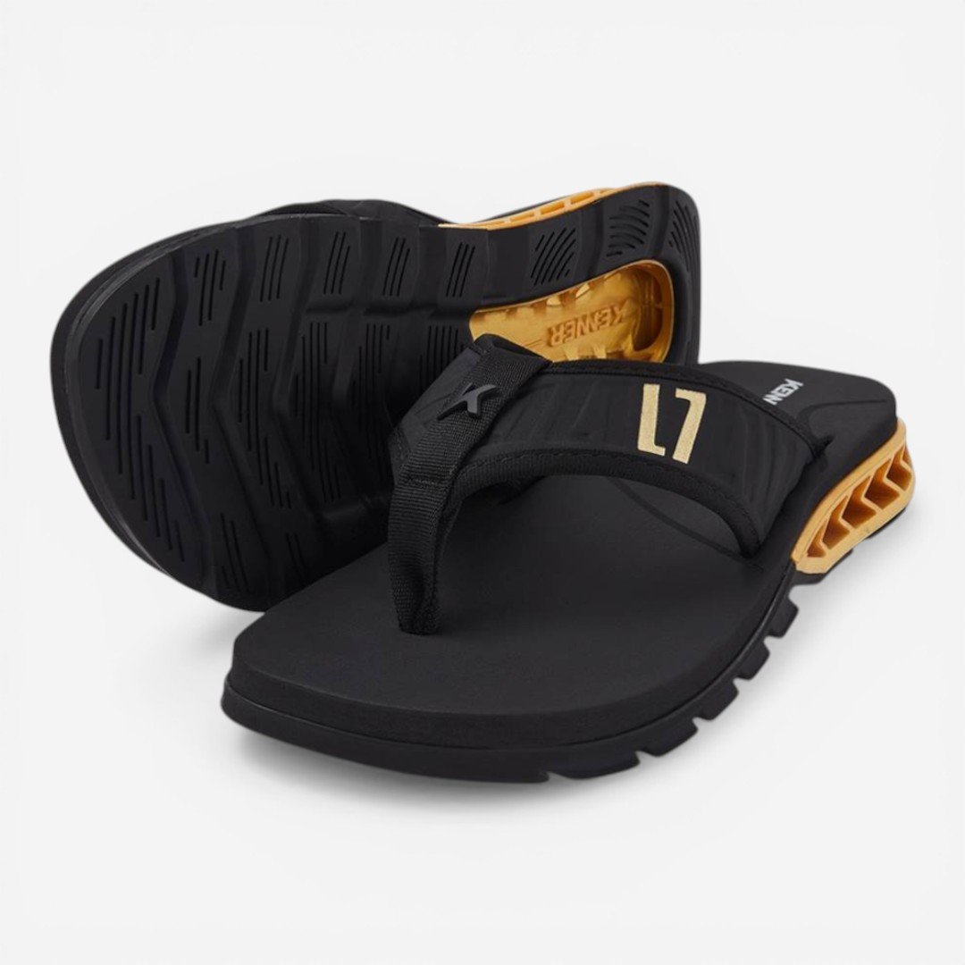 Chinelo Kenner Rakka Elite L7 Masculino Preto com Dourado Preto/Dourado 5