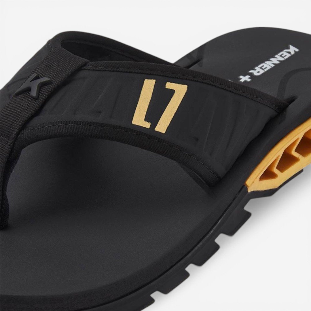 Chinelo Kenner Rakka Elite L7 Masculino Preto com Dourado Preto/Dourado 3