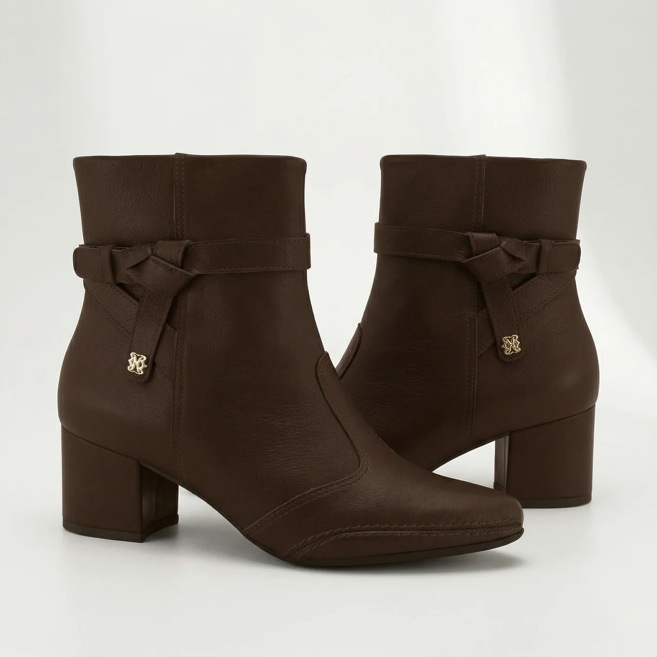 Bota Ramarim Total Comfort Em Couro Marrom Marrom 3