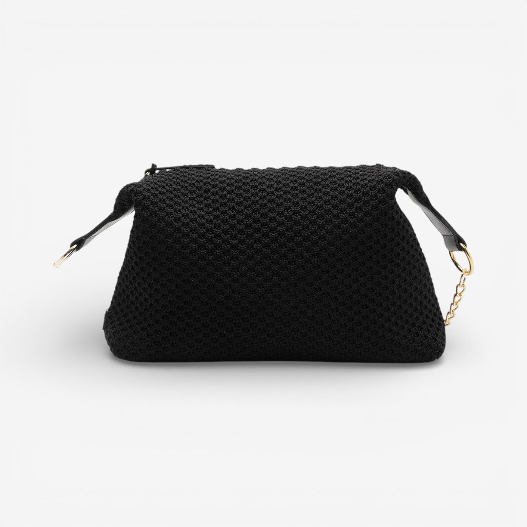 Bolsa Brizza Arrezo Pequena Knit Preta