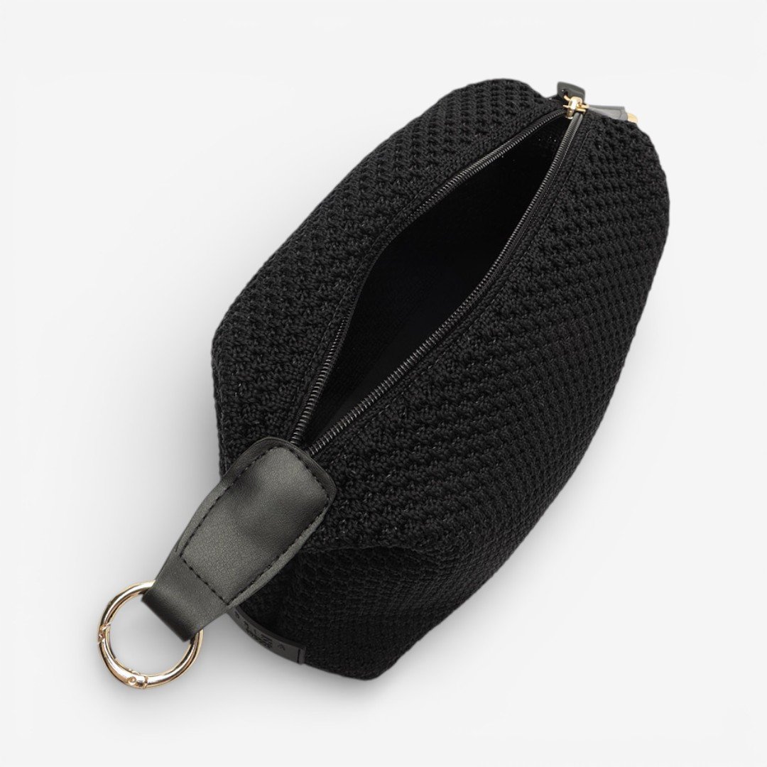 Bolsa Brizza Arrezo Pequena Knit Preta Preto 3