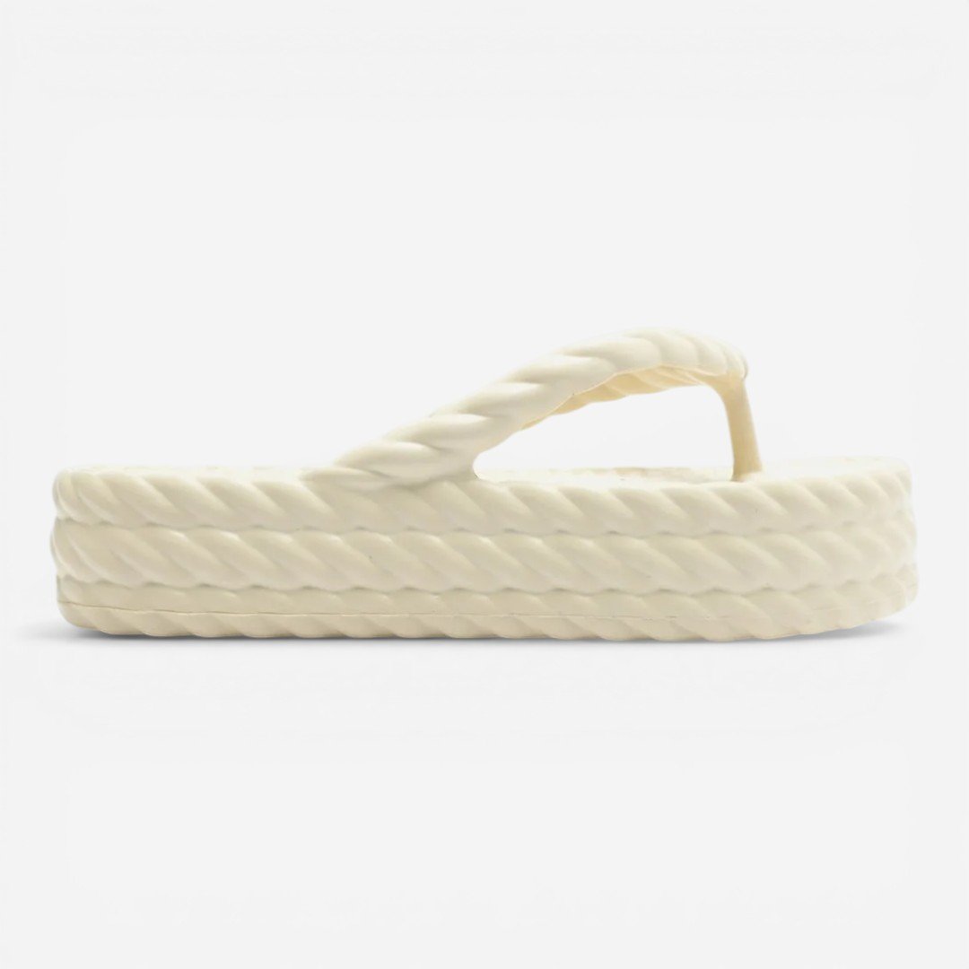 Tamanco Brizza Flatform Marrocos Mid Off White