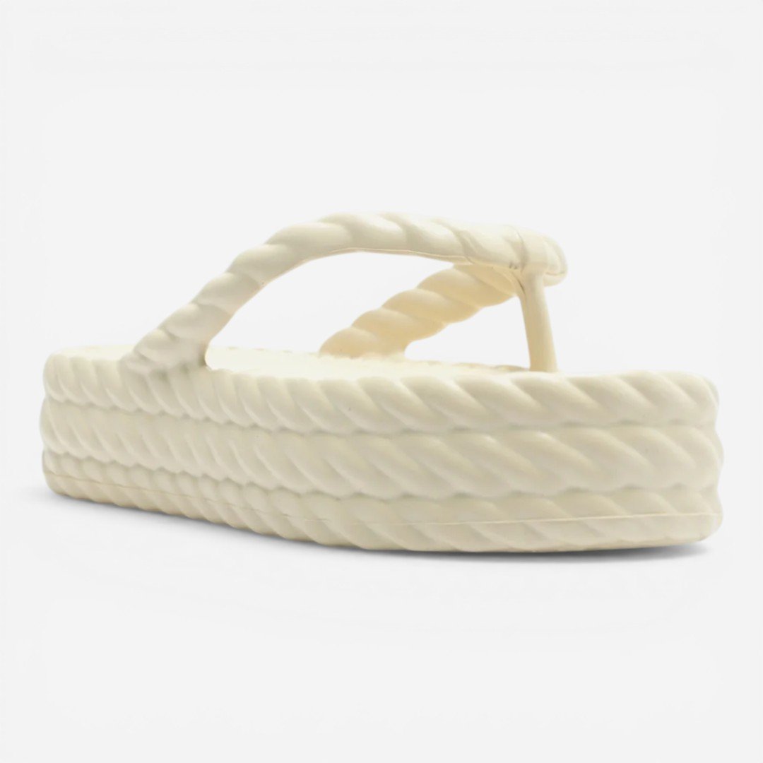 Tamanco Brizza Flatform Marrocos Mid Off White Bege 2