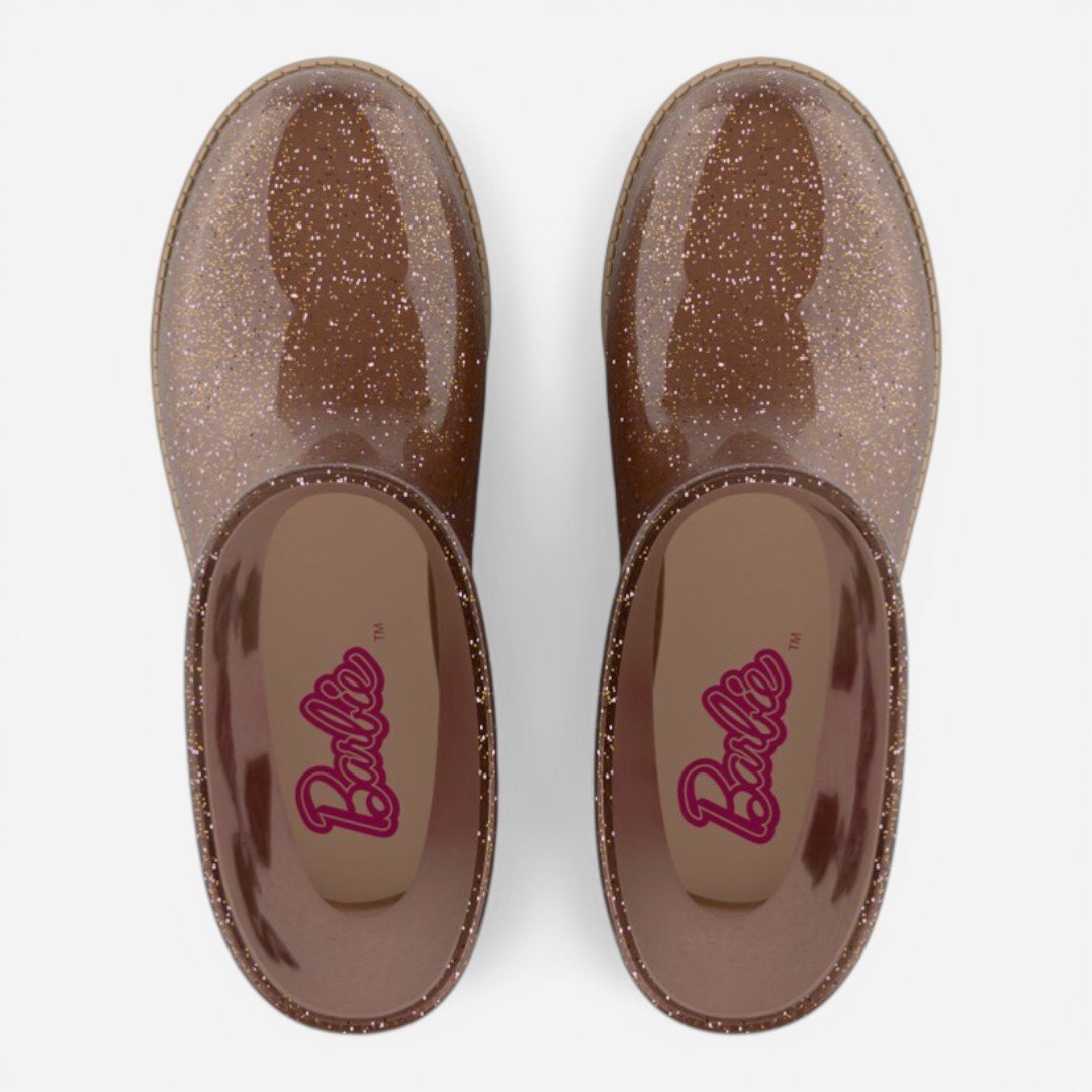 Galocha Disney Barbie Fizzy Infantil Dourada Rose 3