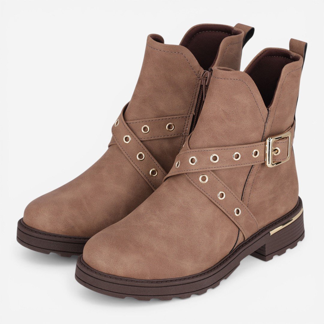Bota Piccadilly Tratorada Nude Marrom 2