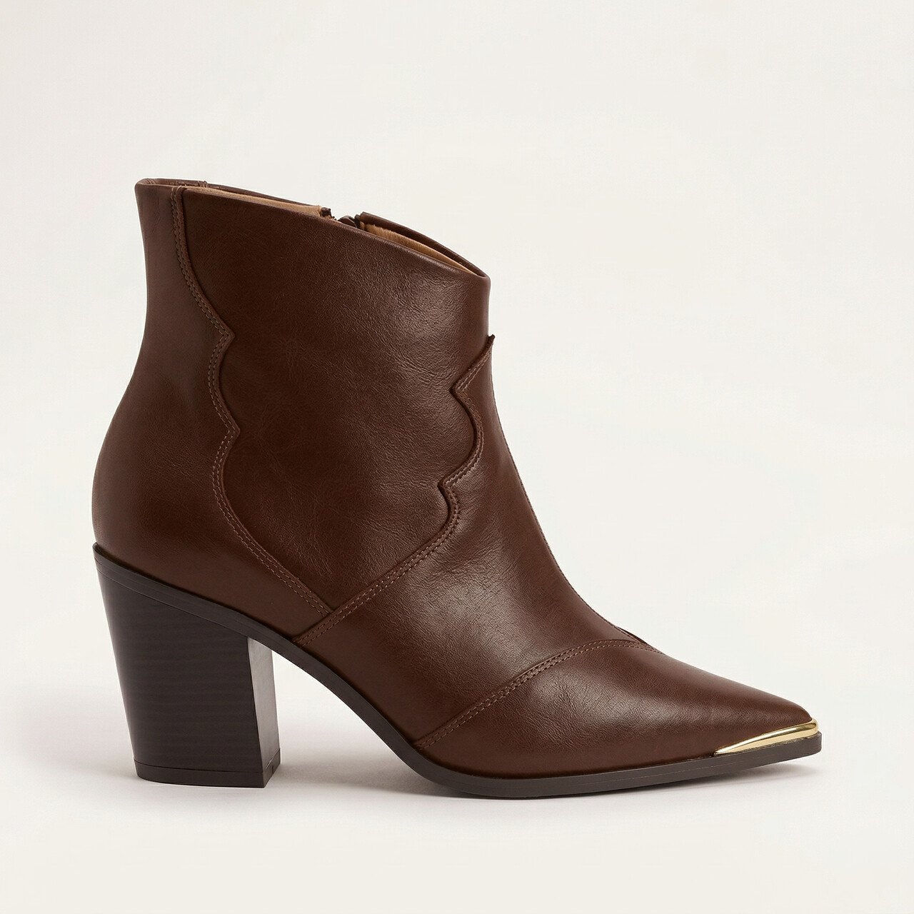Bota Vizzano Western Cano Curto Marrom