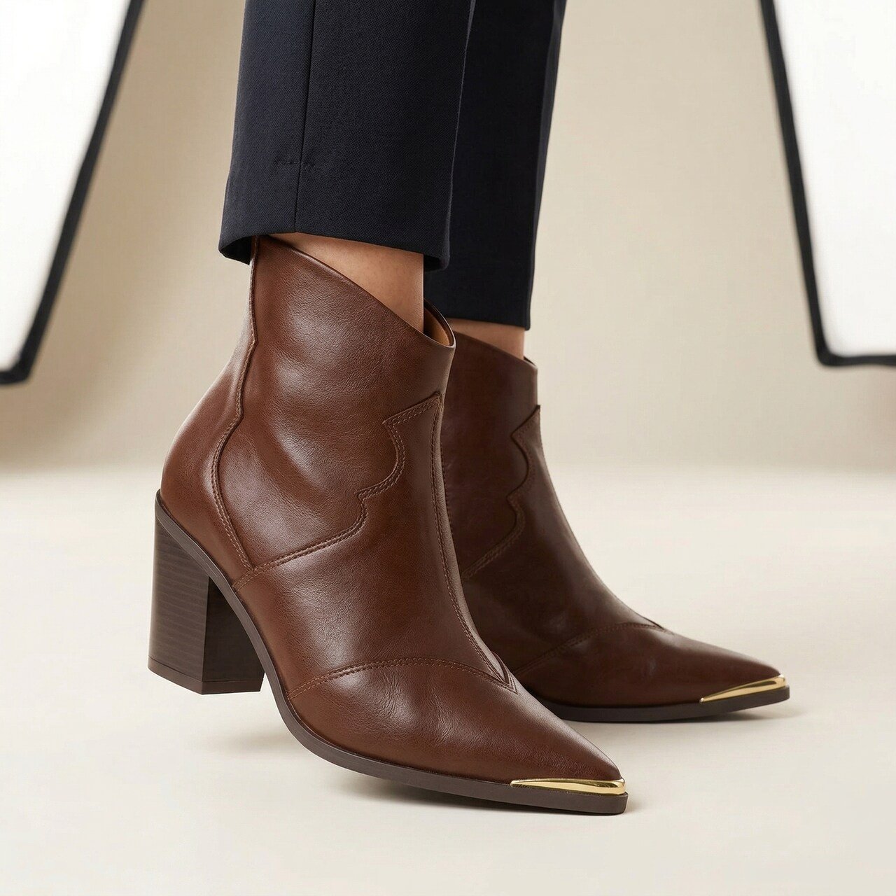 Bota Vizzano Western Cano Curto Marrom Marrom 2