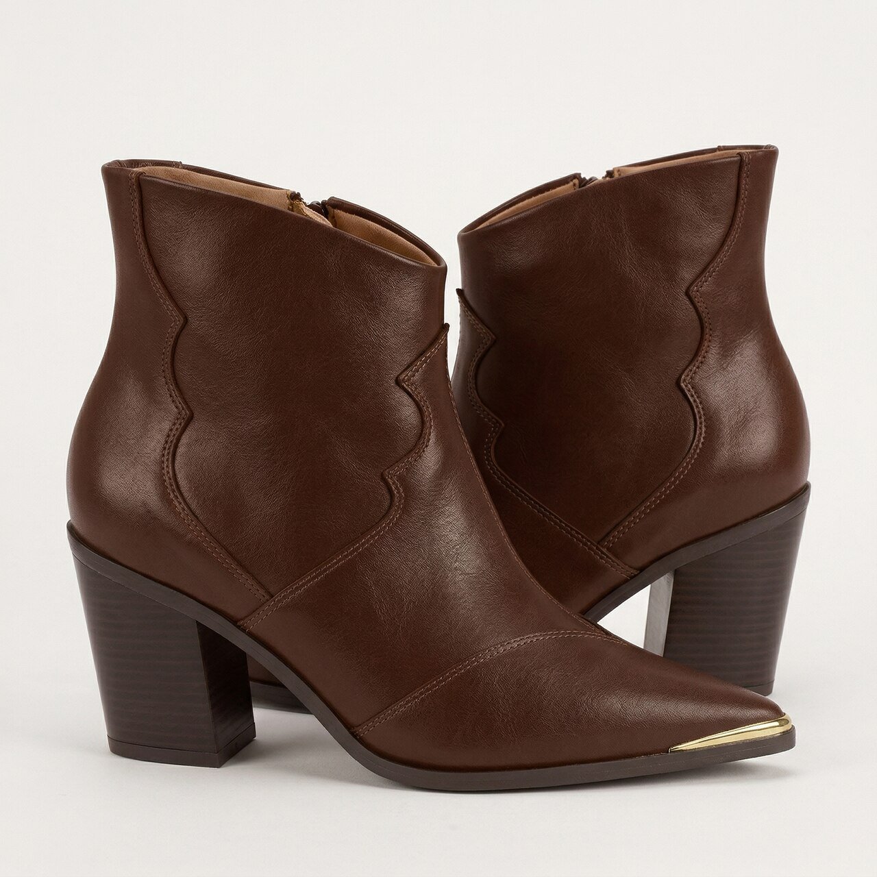 Bota Vizzano Western Cano Curto Marrom Marrom 3