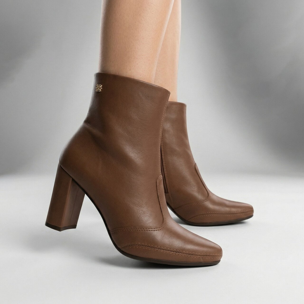 Bota Ramarim Total Comfort Em Couro Marrom Marrom 3