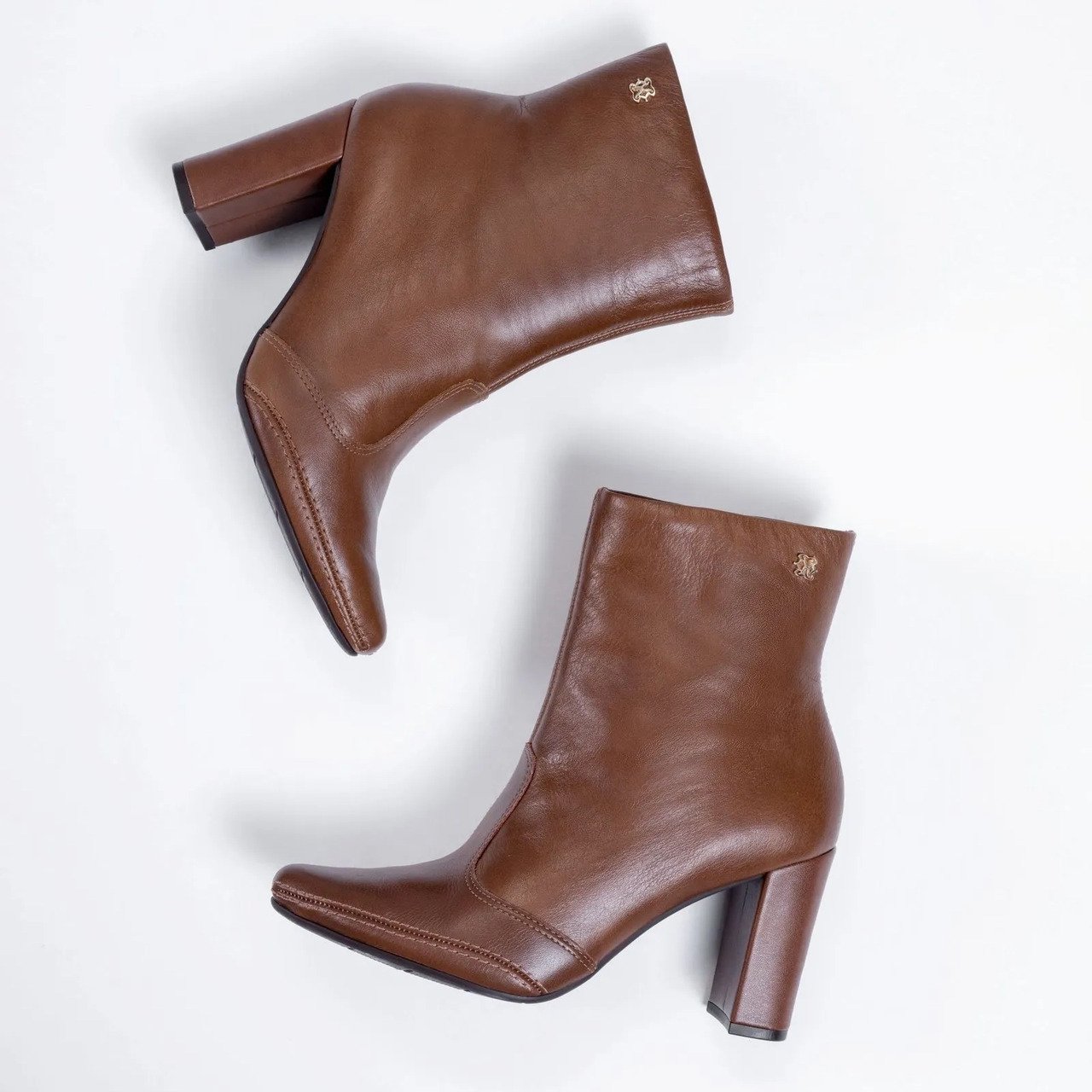 Bota Ramarim Total Comfort Em Couro Marrom Marrom 2