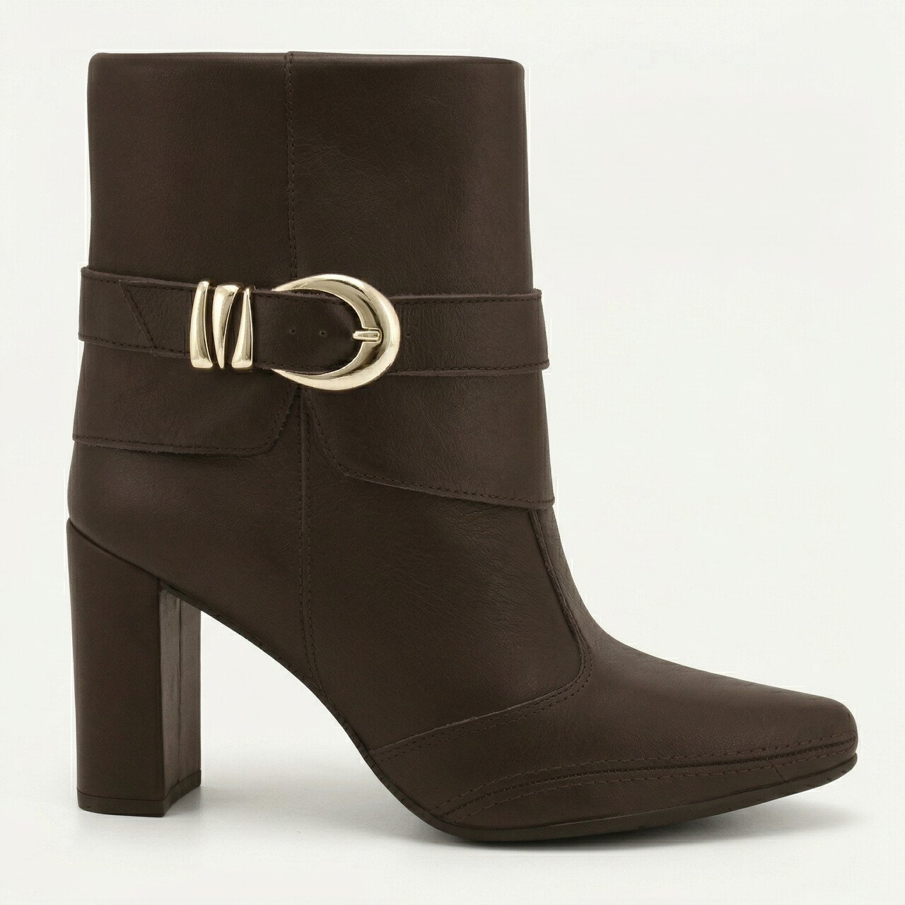 Bota Ramarim Total Comfort Em Couro Marrom