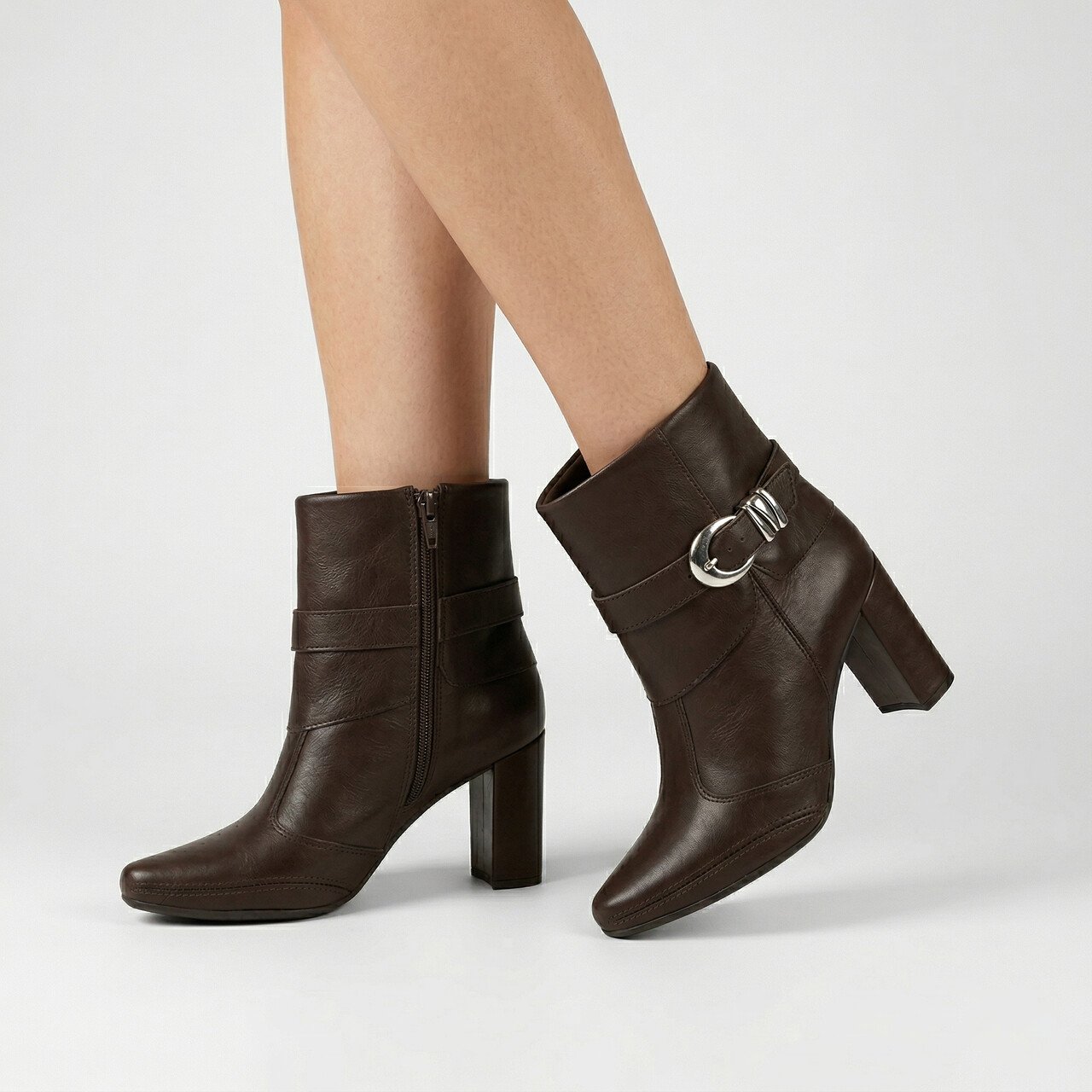 Bota Ramarim Total Comfort Em Couro Marrom Marrom 2
