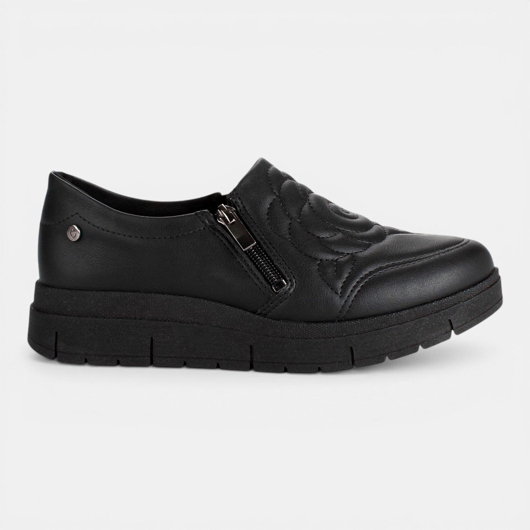 Tênis Campesí Conforto Slip On Casual Preto