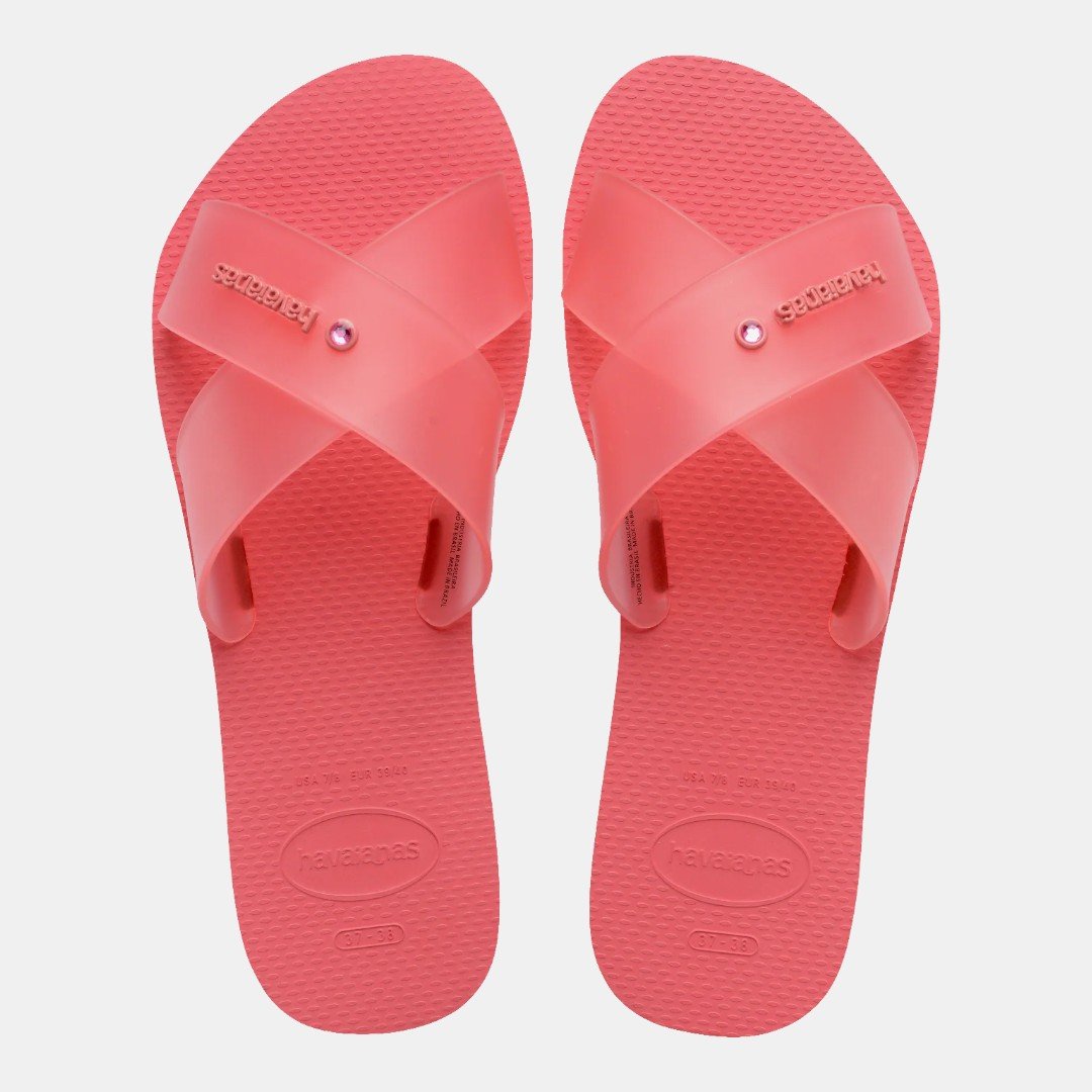 Rasteirinha Havaianas Aqua Jelly Coral Tropical
