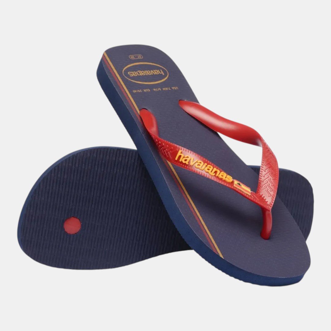 Chinelo Havaianas Top Nations Seleções Espanha Azul Marinho Vermelho 3