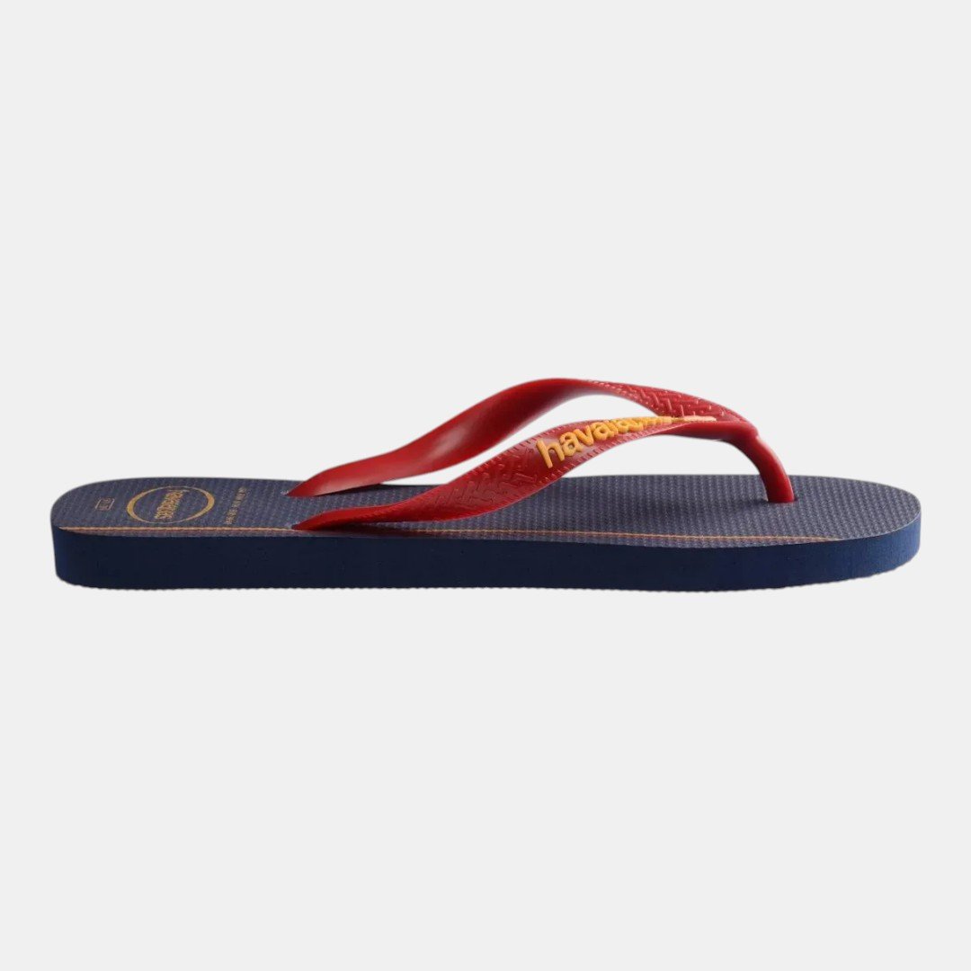 Chinelo Havaianas Top Nations Seleções Espanha Azul Marinho Vermelho 4