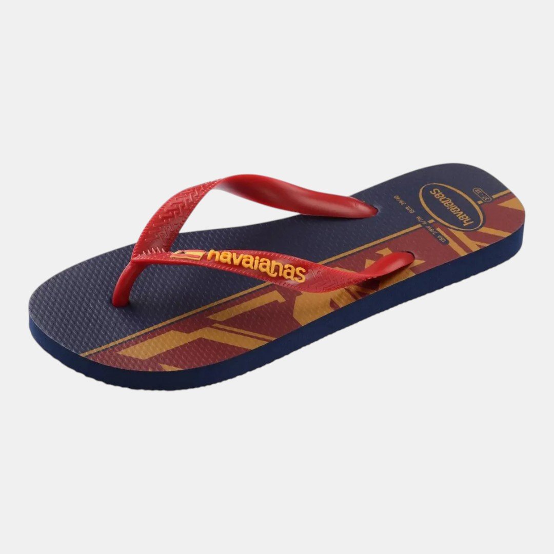 Chinelo Havaianas Top Nations Seleções Espanha Azul Marinho Vermelho 6