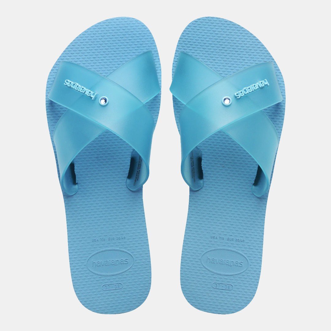 Rasteirinha Havaianas Aqua Jelly Azul Lavanda