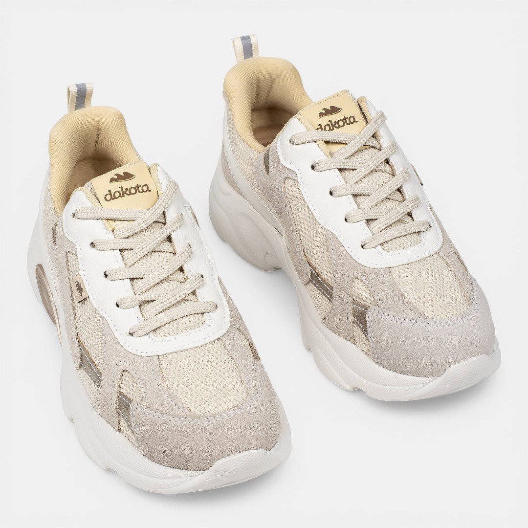 Tênis Dakota Casual Esportivo Off White Bege 6