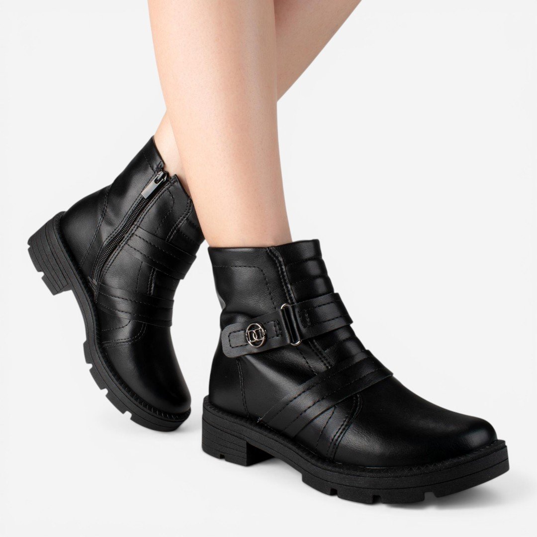 Bota Dakota Cano Curto Preta Preto 6