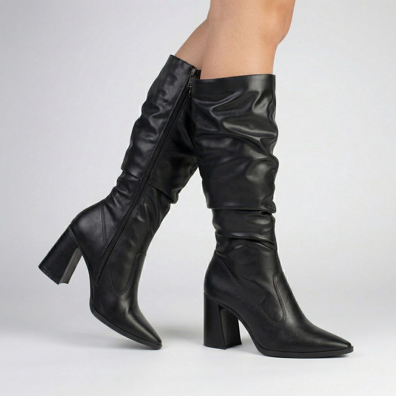 Bota Dakota Cano Longo Slouchy Preta Preto 2