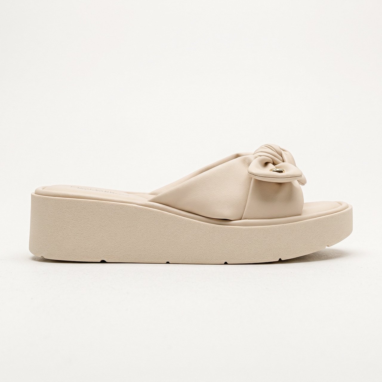 Tamanco Plataforma Modare Off White Com Laço