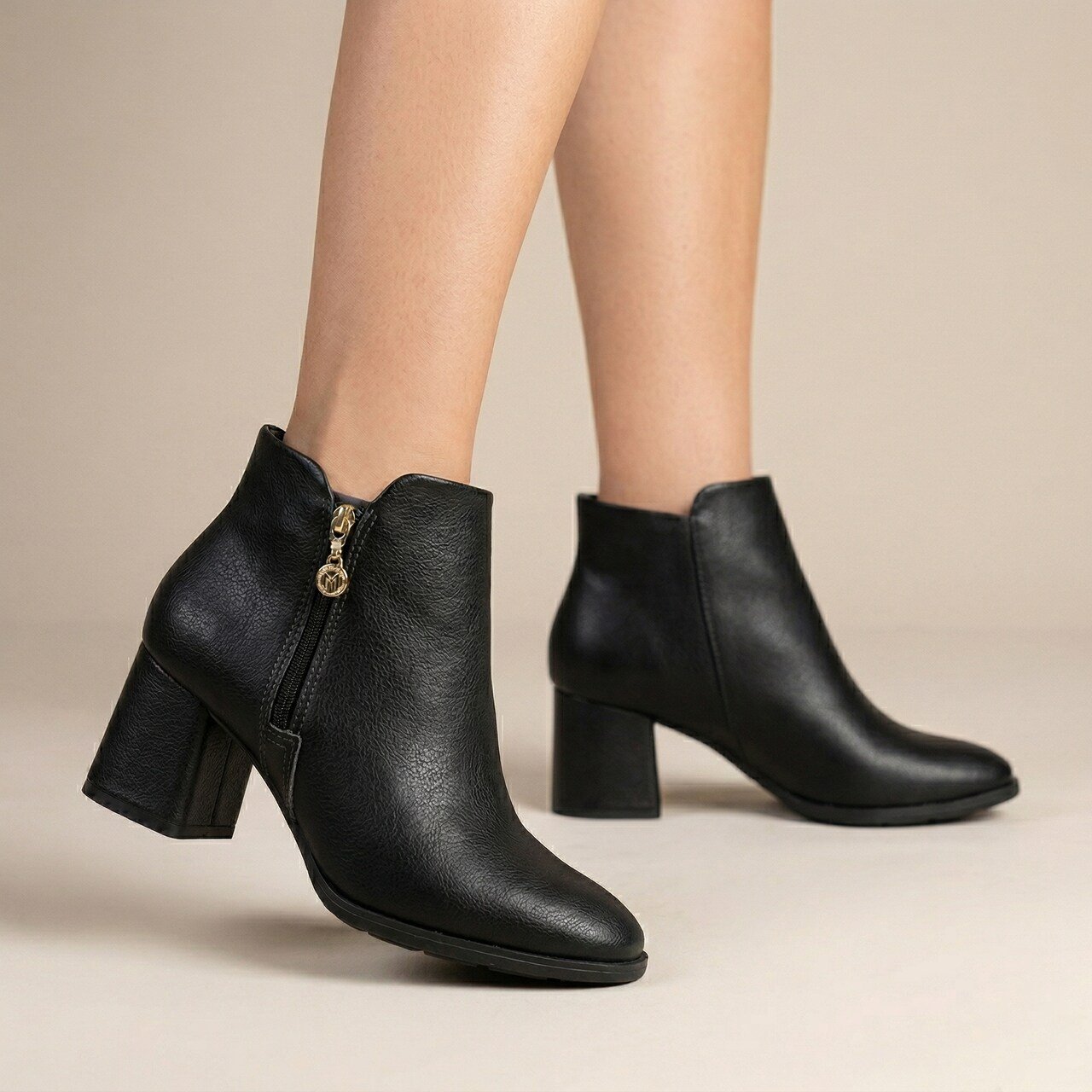 Bota Cano Curto Modare Preta Preto 2