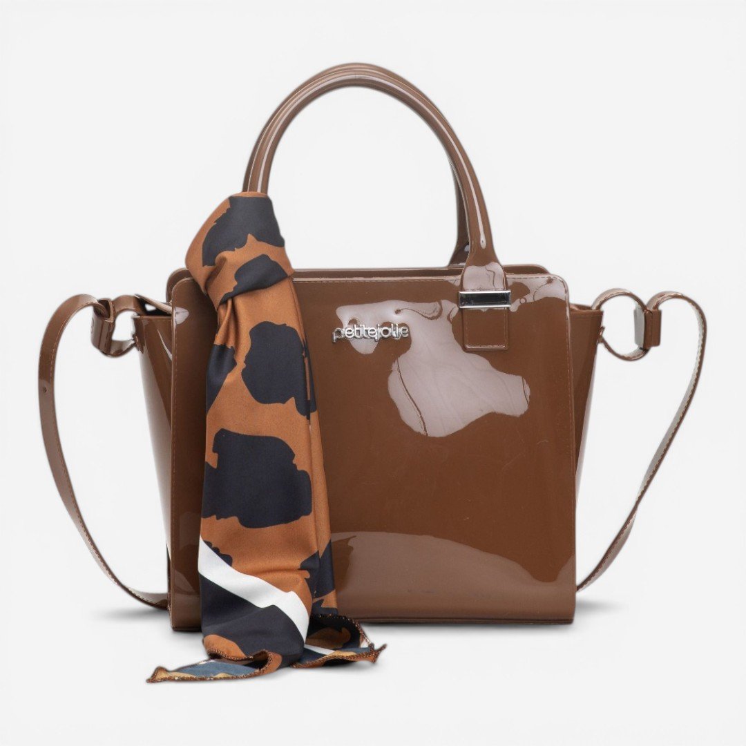 Bolsa Petite Jolie Love II Com Lenço Marrom