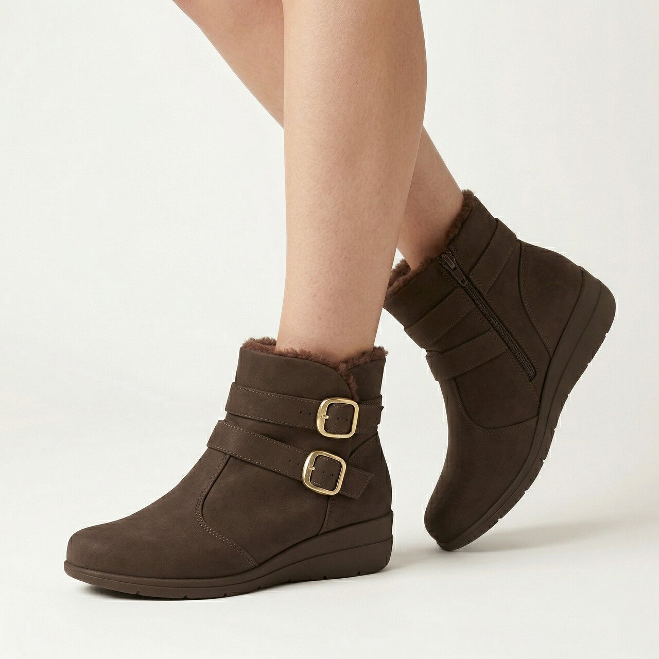 Bota Modare Anabela Cano Curto Marrom Marrom 2
