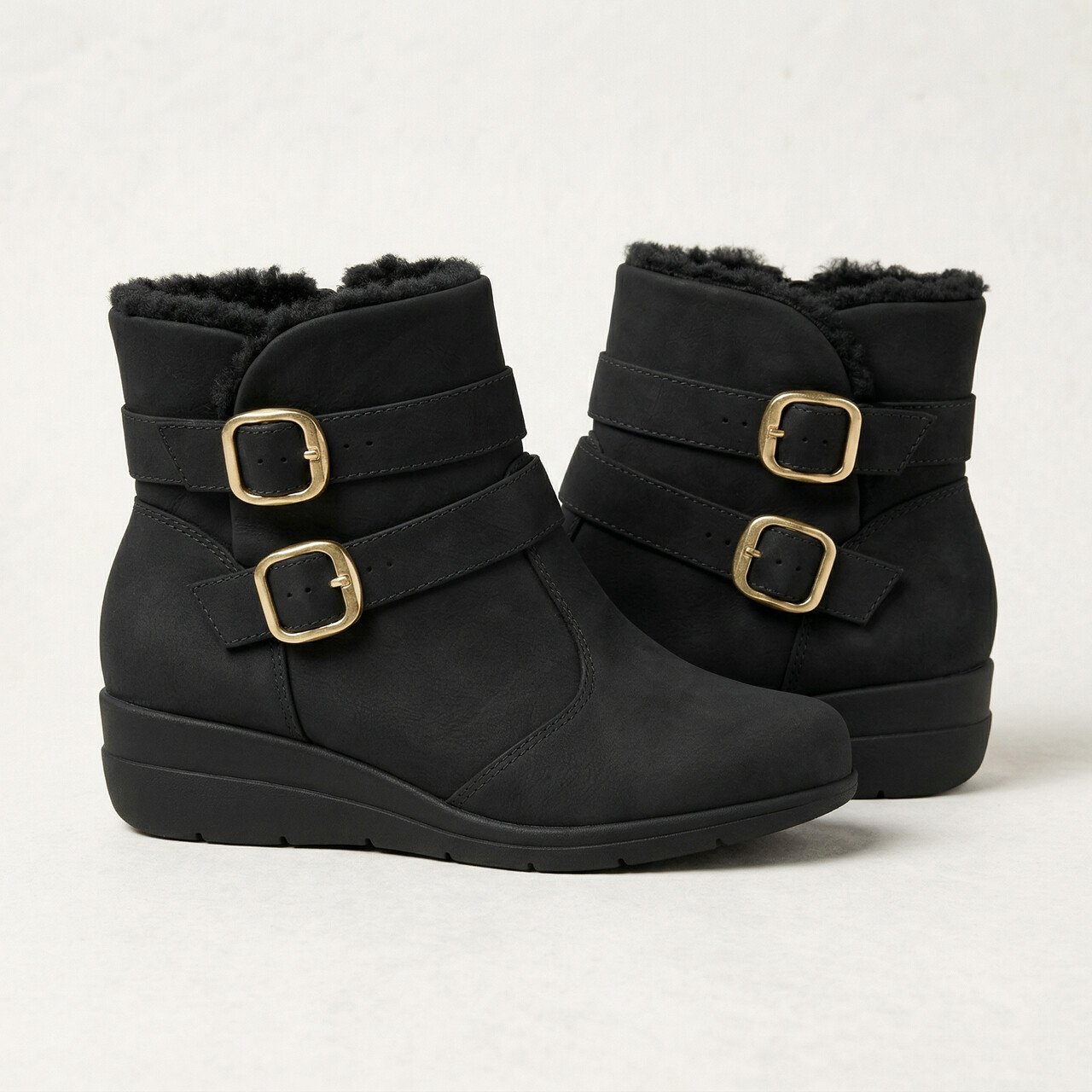 Bota Modare Anabela Cano Curto Preta Preto 3