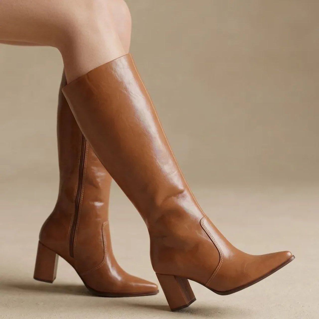 Bota Western Ramarim Cano Longo Capuccino Marrom 2