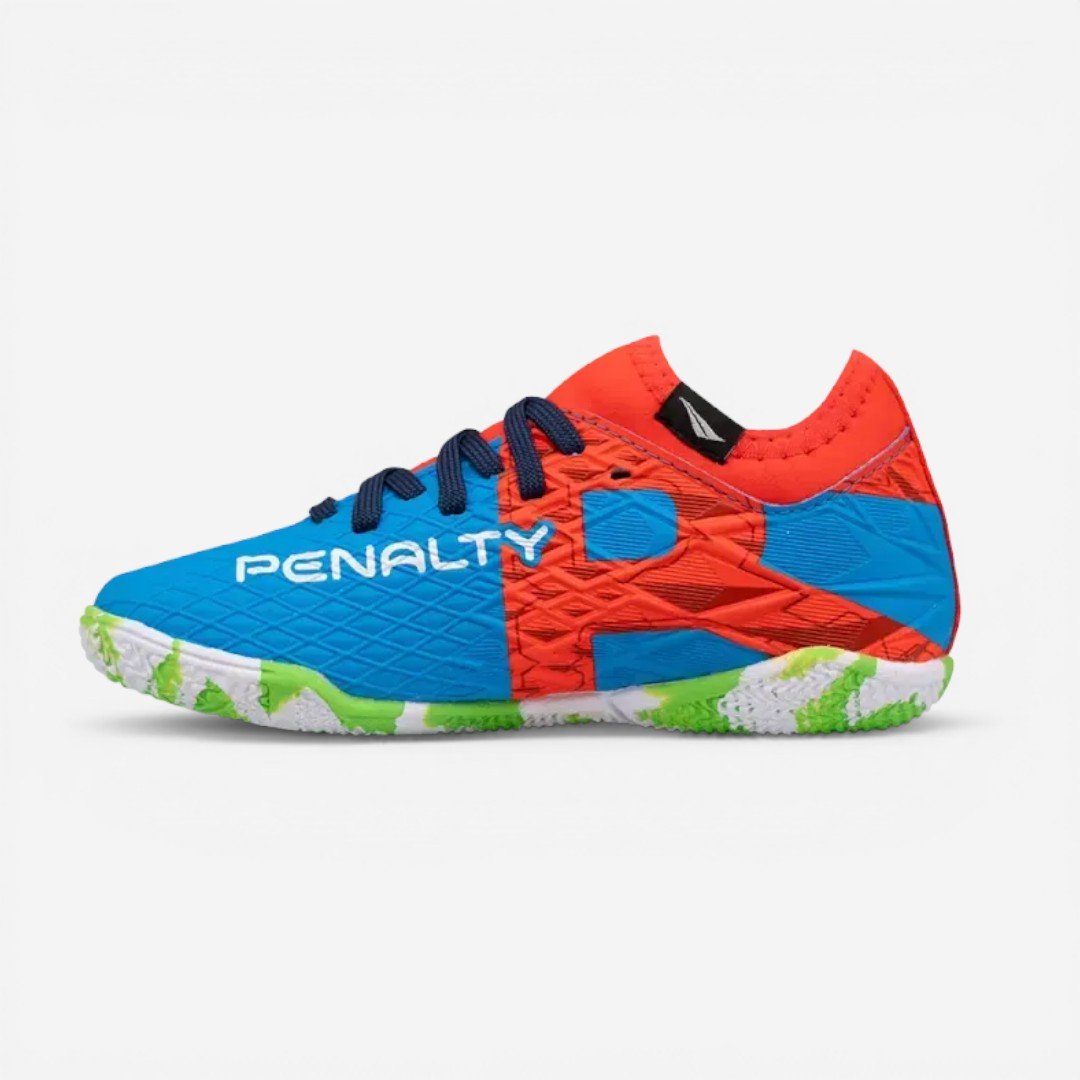 Chuteira Futsal Penalty Rx Locker Kids Y-3 Azul Multicores 2