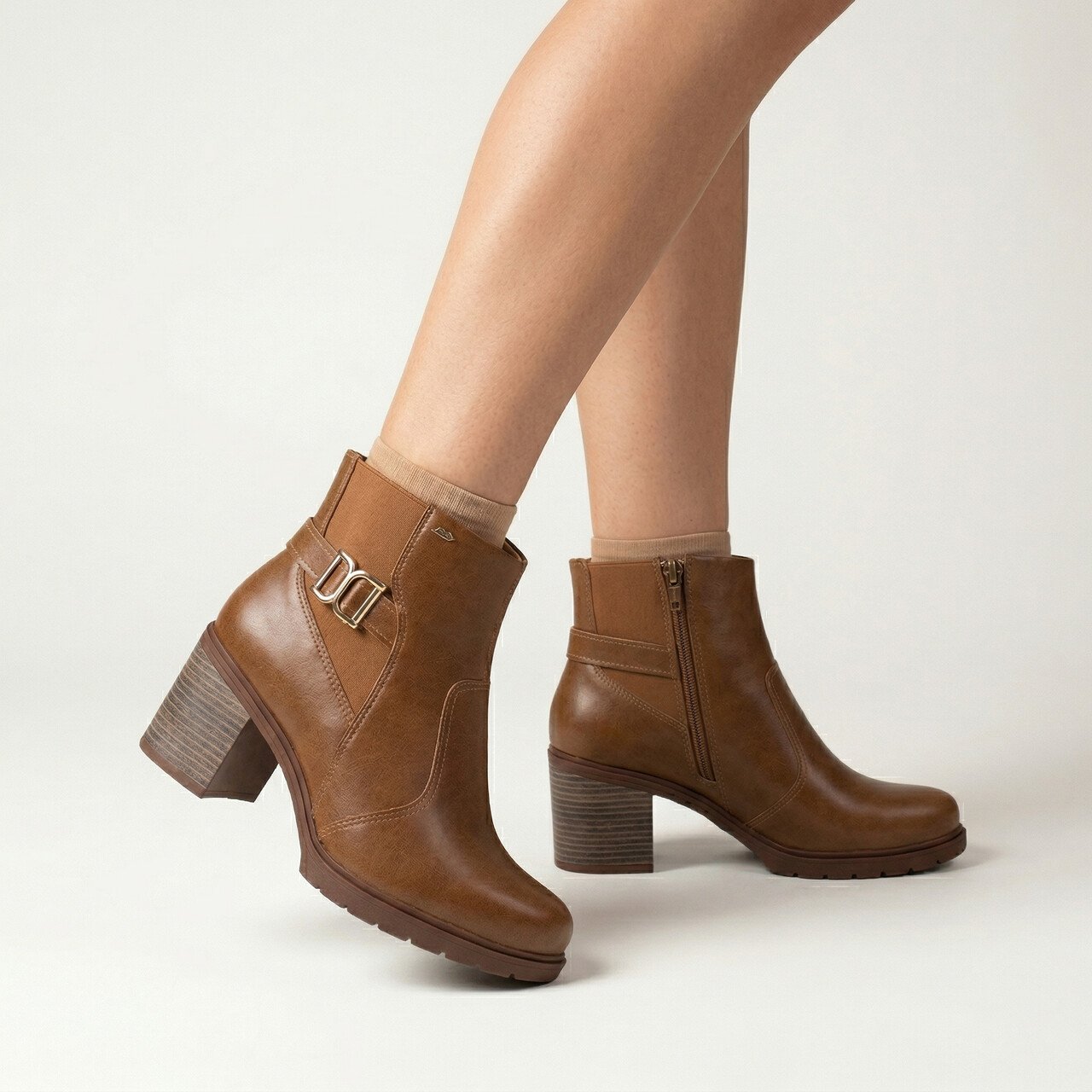 Bota Chelsea Dakota Em Couro Caramelo Marrom 2